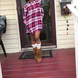 plaid sweater dress